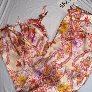 ZARA Floral Paisley Print Pants